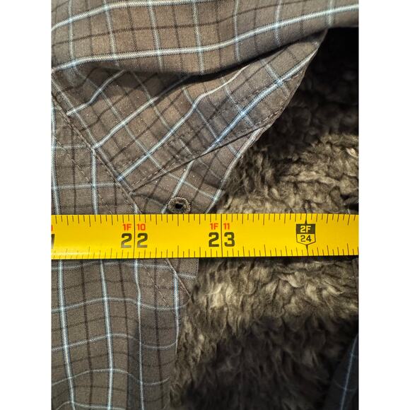 Ariat Men's Size Medium Pro Series Plaid Button Up Dress Shirt Gray - Picture 4 of 7